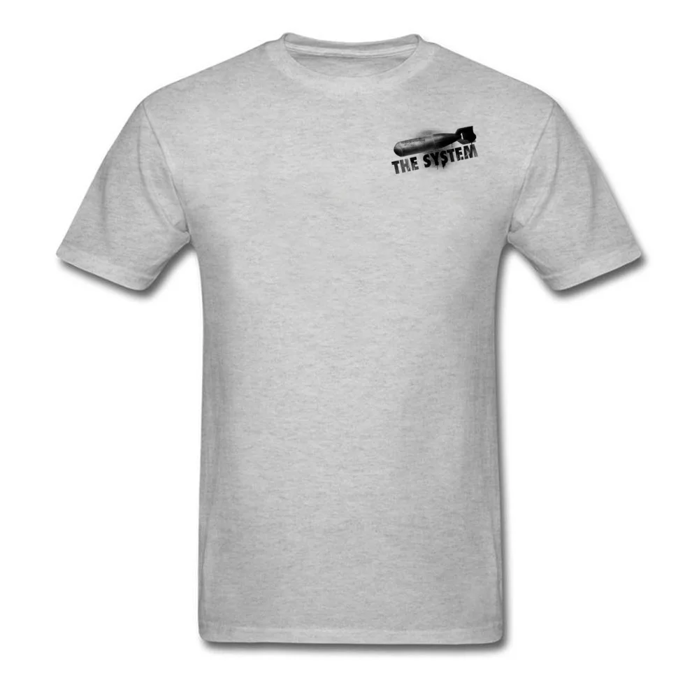 Bomb the system Labor Day 100% Cotton O-Neck Tops Tees Short Sleeve Family Clothing Shirt Prevailing Party Tshirts Bomb the system Chest grey