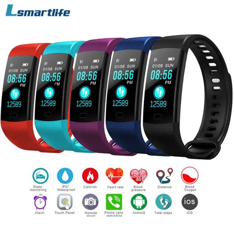 

Y5 Color Screen Wristband Watch Smart Electronics Bracelet Waterproof Heart Rate Activity Fitness VS for Xiaomi Miband 2