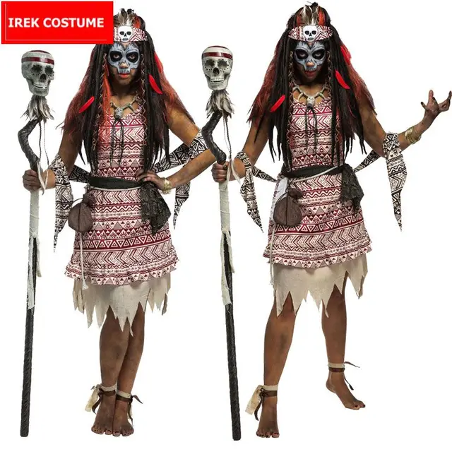 nieuwe halloween kostuum carnaval pasen volwassen vrouwelijke indian