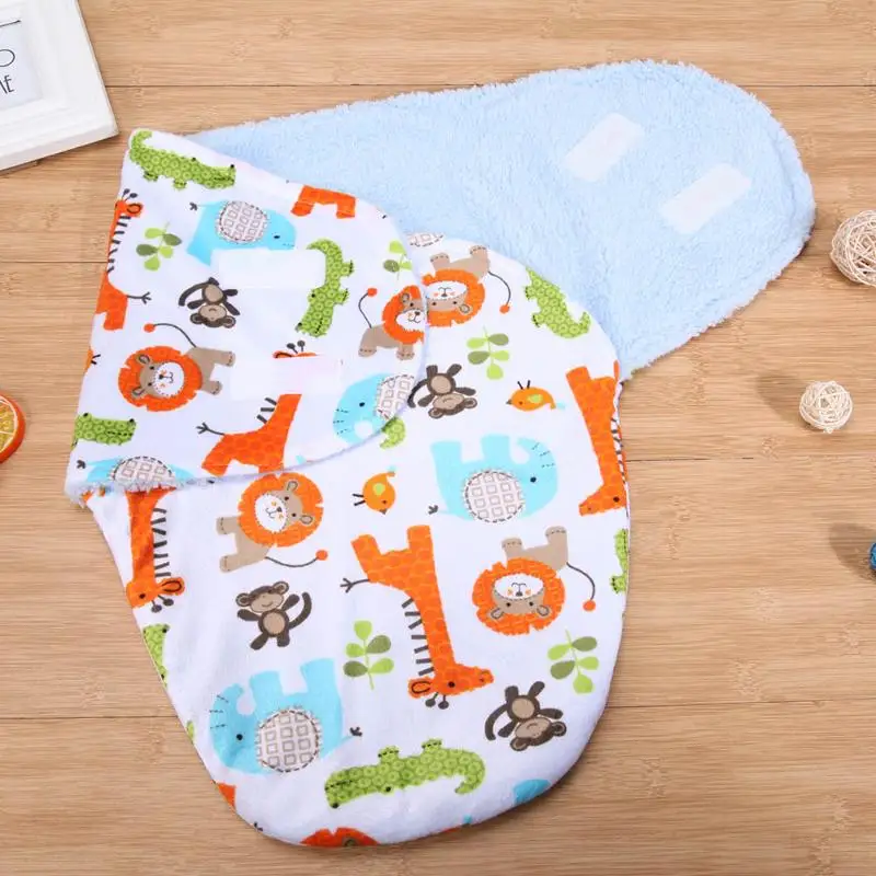 Мультяшный узор форма конверта детское одеяло для новорожденных спальный мешок мягкий короткий плюшевый двухслойный для малыша
