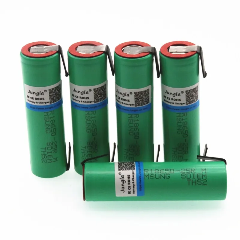 2~ 10 шт 18650 2500mAh аккумулятор INR1865025R 3,6 V разряда 20A выделенная батарея питания для samsung+ DIY никель