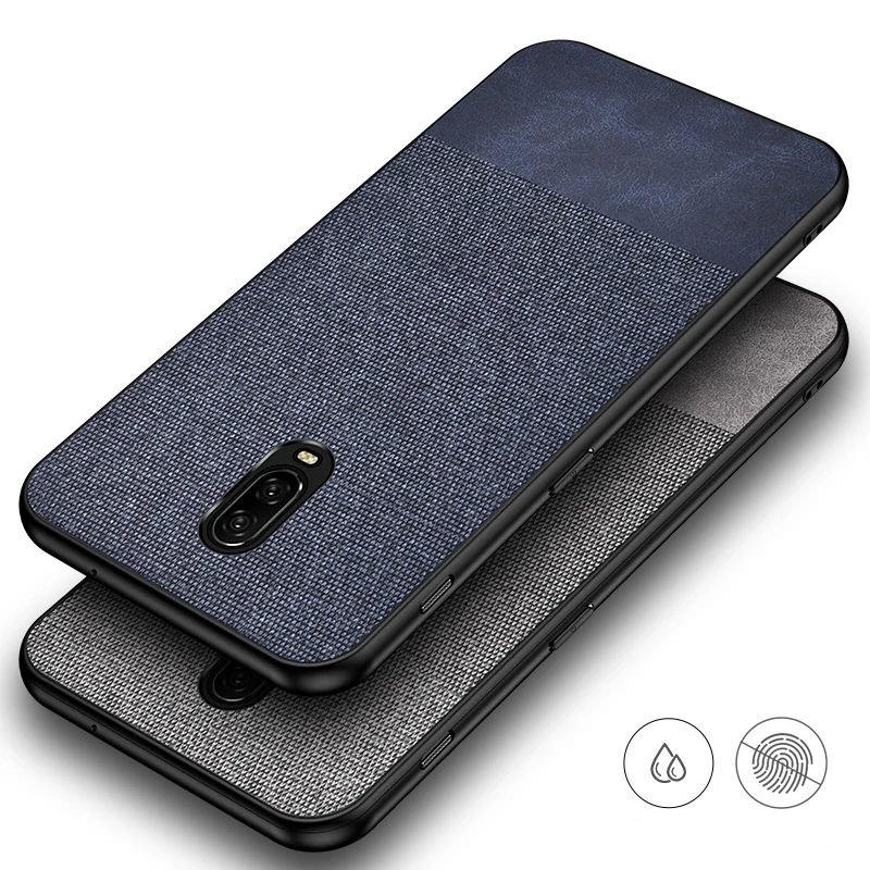 

Case for Oneplus 6 6t Case Leather Cloth Fabric Silicone Bumper Shockproof Cover for Oneplus 6T 6 T 1+6t Funda Caphina Cover