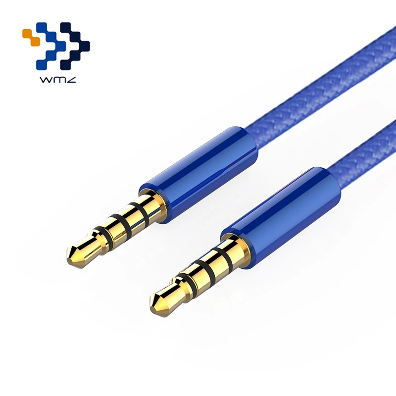 

WMZ 3.5mm Aux Audio Cable 24K Gold-Plated Male to Male Car Audio Nylon Braided Stereo Aux Cord For iPhone Headphone MP3/4 Tablet