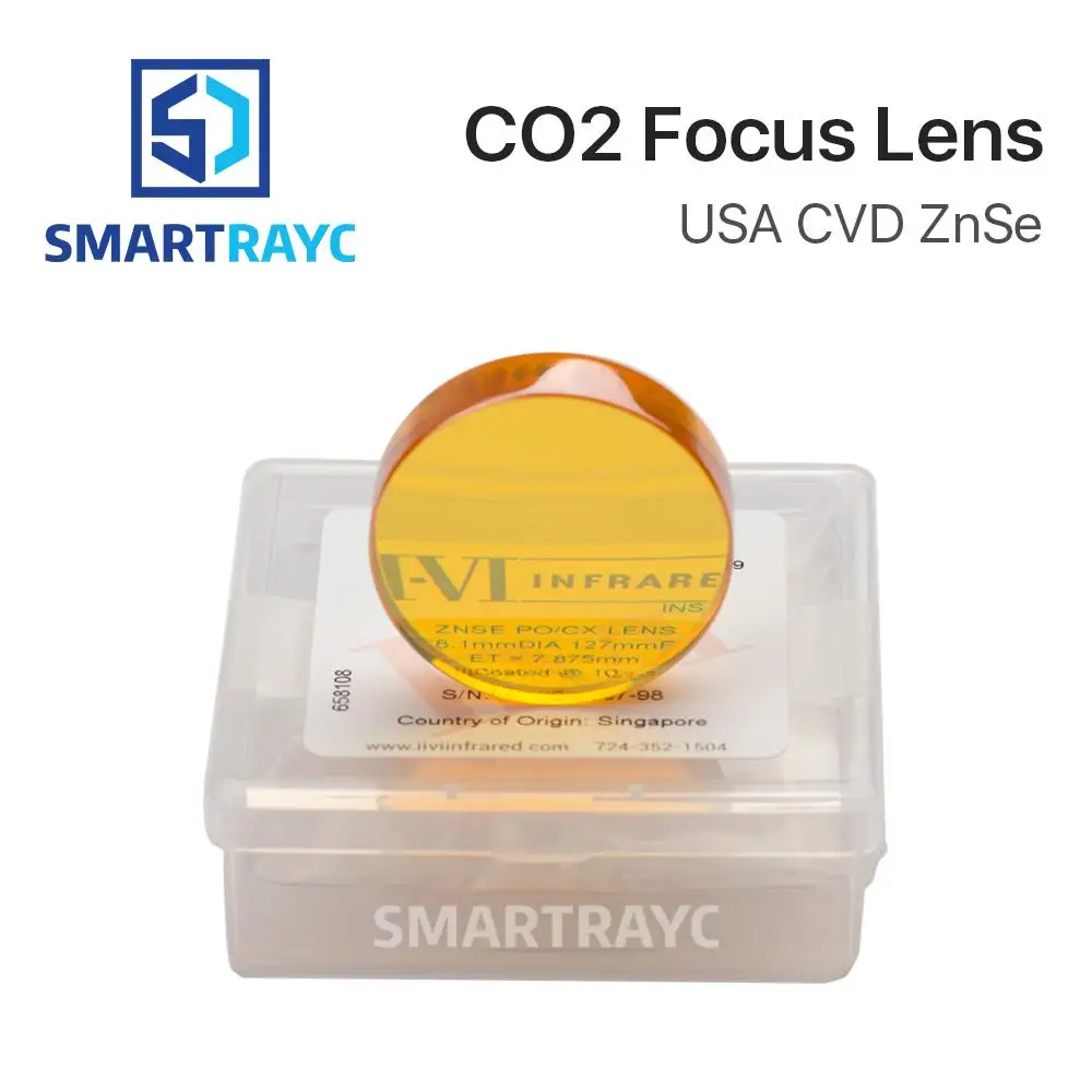 

Smartrayc II-VI CVD ZnSe Focus Lens Dia. 38.1mm FL 127 190.5mm 5" 7.5" for HAN'S Trumpf Bystronics CO2 Laser Cutting Machine