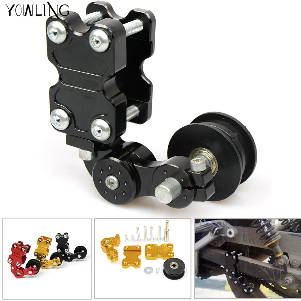 Adjustable Aluminum Chain Tensioner Bolt on Roller Motocross Motorcycle Dirt Street Bike ATVs  Chopper for Honda kawasaki