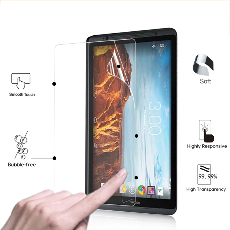 Premium clear Glossy Protective films For Verizon Ellipsis 8 8.0" tablet pc Anti Scratches HD
