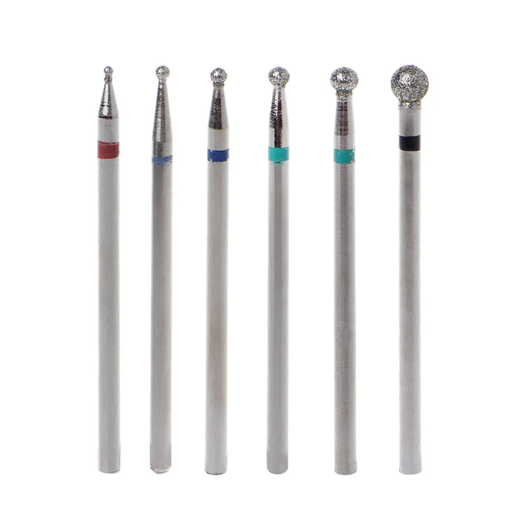 

Manicure Ball Metal Nail Drill Bit Rotary Burr Cuticle Clean Bits With Box Electric Manicure Drill Accessory 6 Size #11