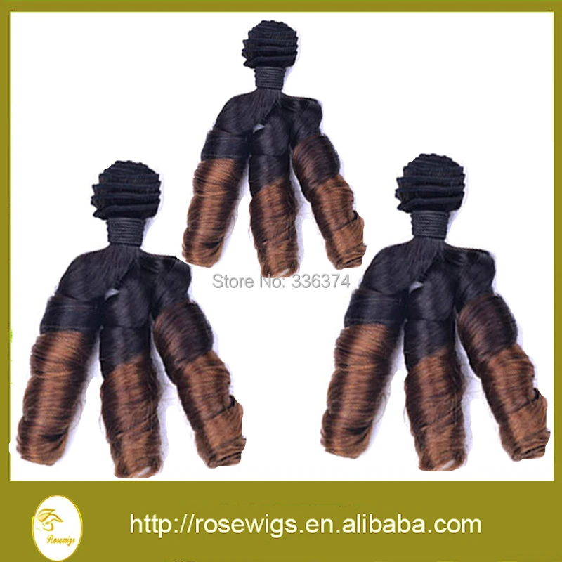 

Ombre Hair Extenions 1B/33 Ombre Brazilian Hair 3Pcs/lot Bouncy Curly Human Hair Weave