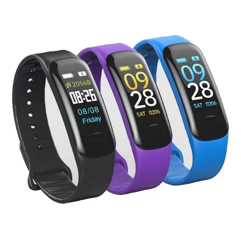 

RUIJIE C1S Smart Bracelet 0.96 Inch Color Large Screen Blood Pressure Oxygen BandFitness Tracker Heart Rate Wristband