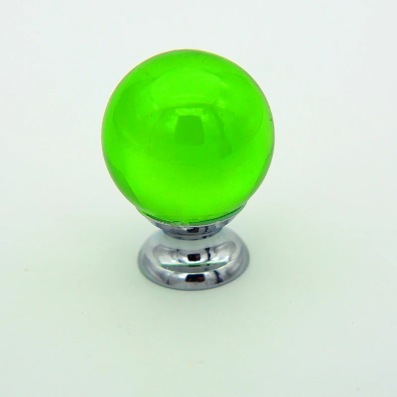30mm Ball Design Green Crystal Glass Knobs Cupboard Drawer Pull Kitchen