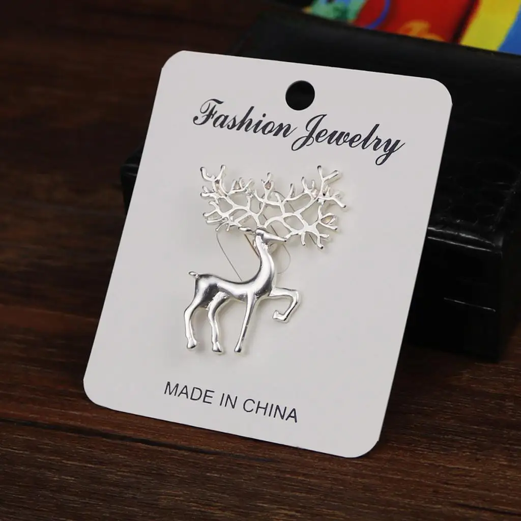 Christmas Themed Reindeer Brooch Women Mens Xmas Deer Brooch Pin Elegant Winter Coat Corsage Costume Party