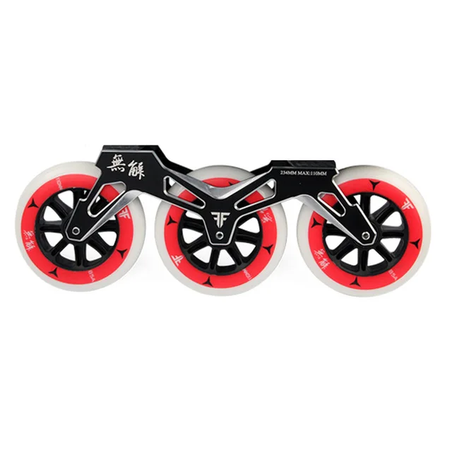 الألومنيوم 7000 سرعة إطارات 3x110 ملليمتر عجلات تزلج مضمنة أحذية التزلج الشارع الشحن سرعة competetion ل سباق patines حوض