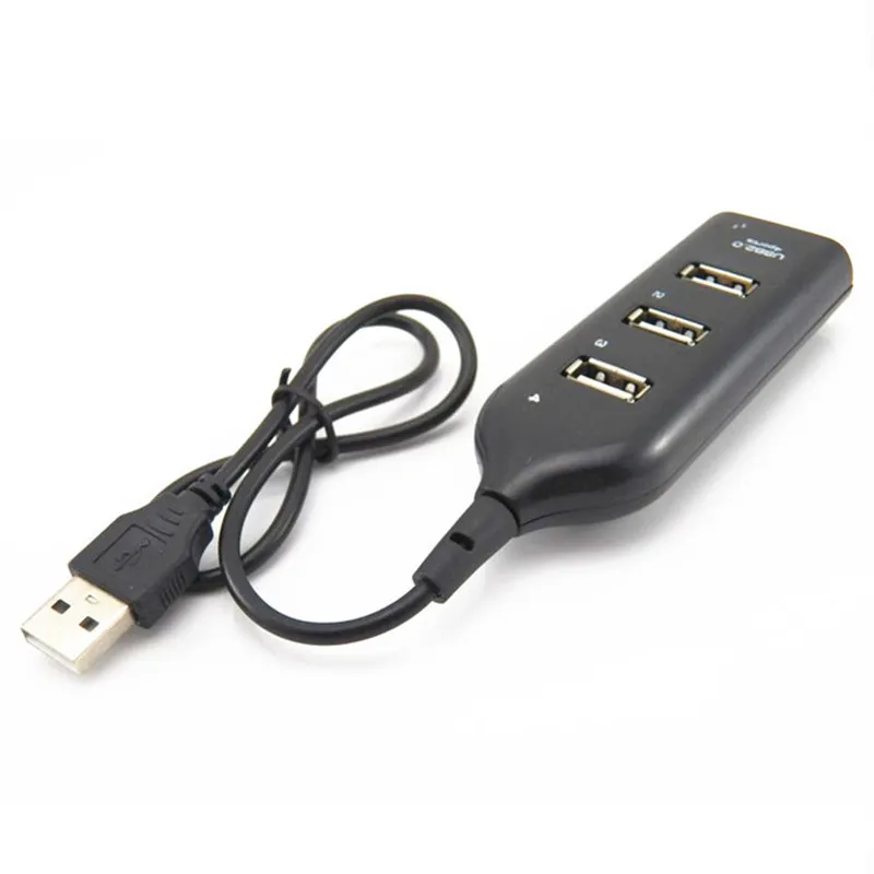 High Speed USB 2.0 HUB 4 Ports 480 Mbps USB Hubs For Laptop PC Computer Peripherals Accessories Hot Sales