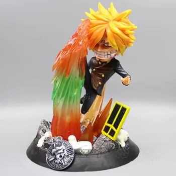 

20cm One Piece Cake Island Sanji battle ver Figurine Dolls Toy PVC Action Figure Collectible Model Toy Birthday Gift