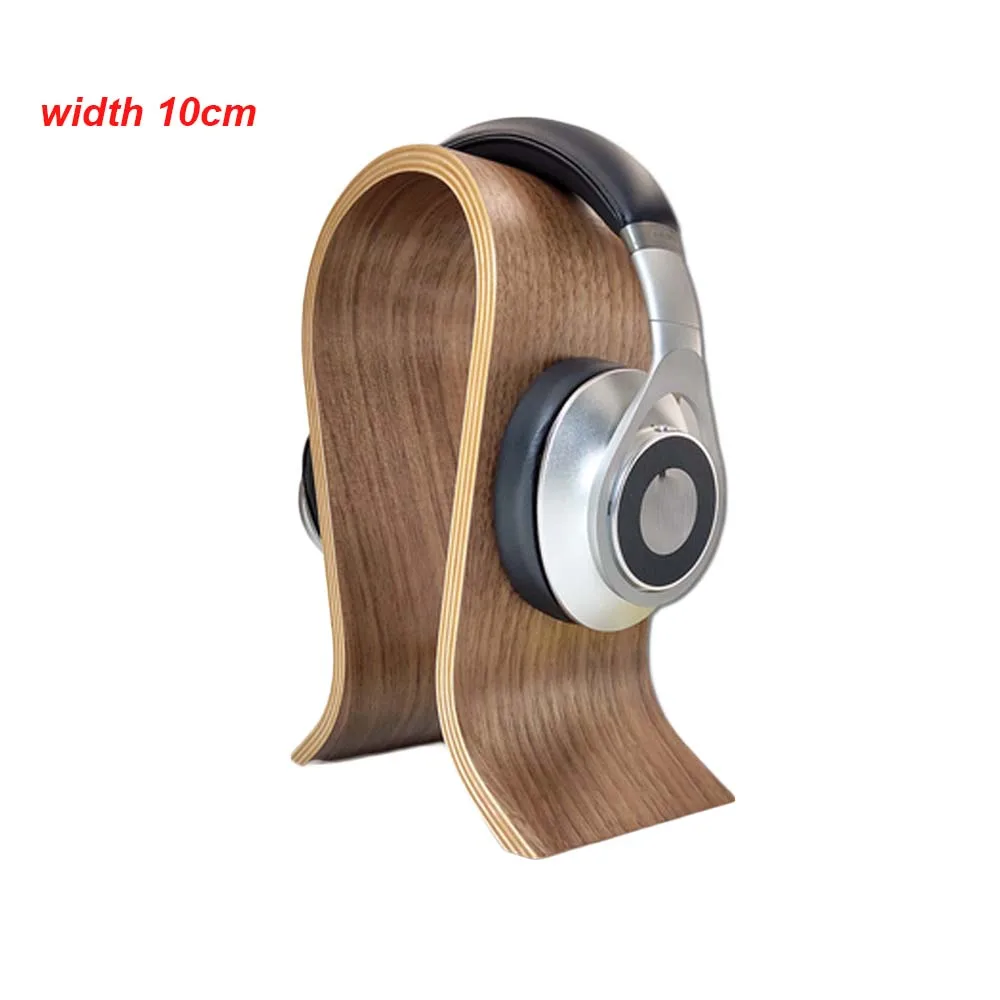 E5327-U Shape Wooden Headphone Holder-10cm brown