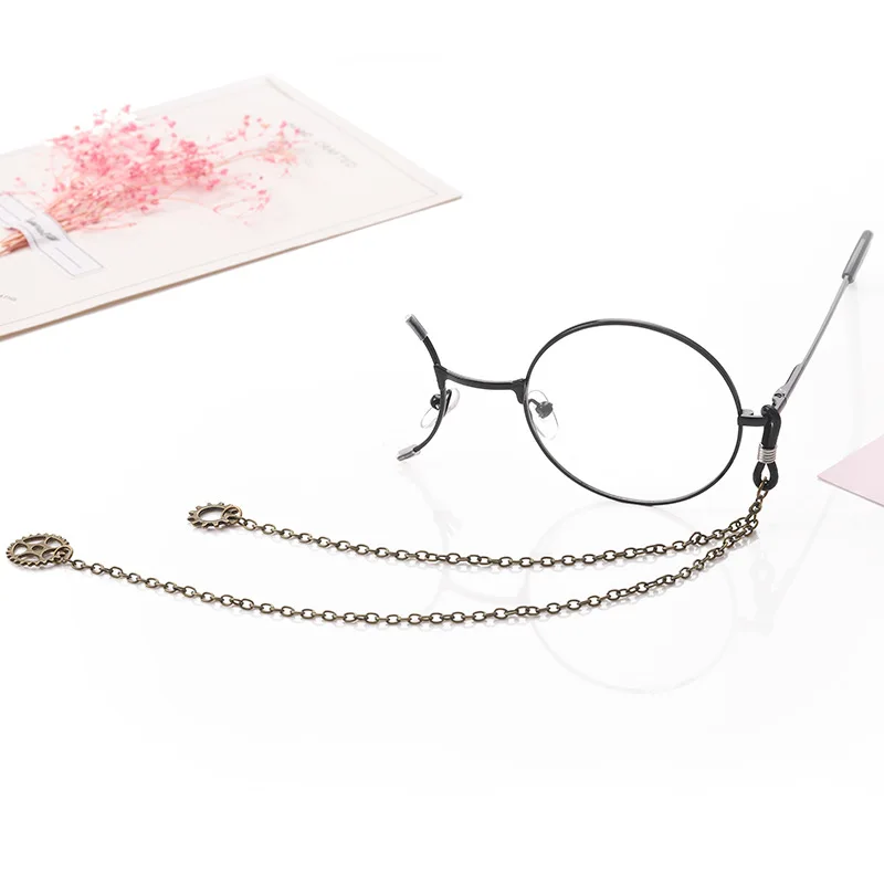 one eye glasses on chain