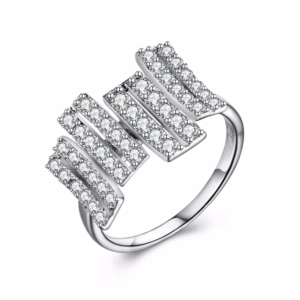 925 sterling silver Cute rings with CZ stone Lead Free Women Wedding Ring sterling silver