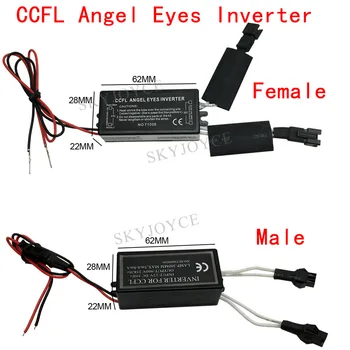 

SKYJOYCE Universal CCFL Angel Eyes Inverter Female Male CCFL Driver Inverter E36 E46 E39 Angel Eyes Halo Ring CCFL Inverter