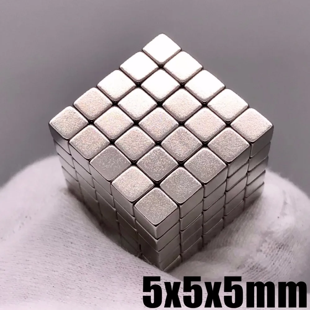 50 шт. 5x5x5 Неодимовый Магнит куб 5 мм N35 Постоянный NdFeB супер сильные магнитные магниты квадратный бак Куб 5*5*5