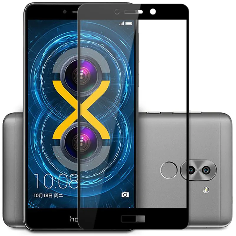 2 упаковки закаленное стекло для Huawei Honor 6X полное покрытие защита экрана тонкая