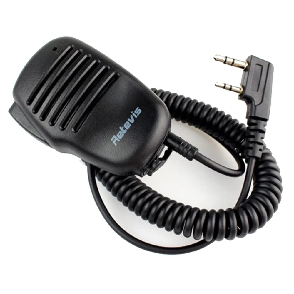 2 Pin PTT Speaker Mic For KENWOOD BAOFENG UV 5R RETEVIS H777 RT 5R RT3