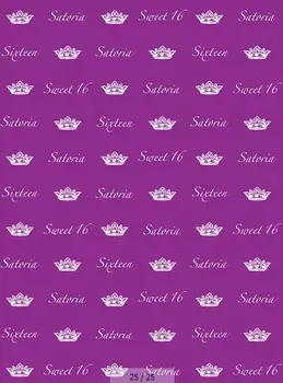 

custom Sweet 16 Birthday Princess Crown purple photography backgrounds High quality Computer print party photo backdrop
