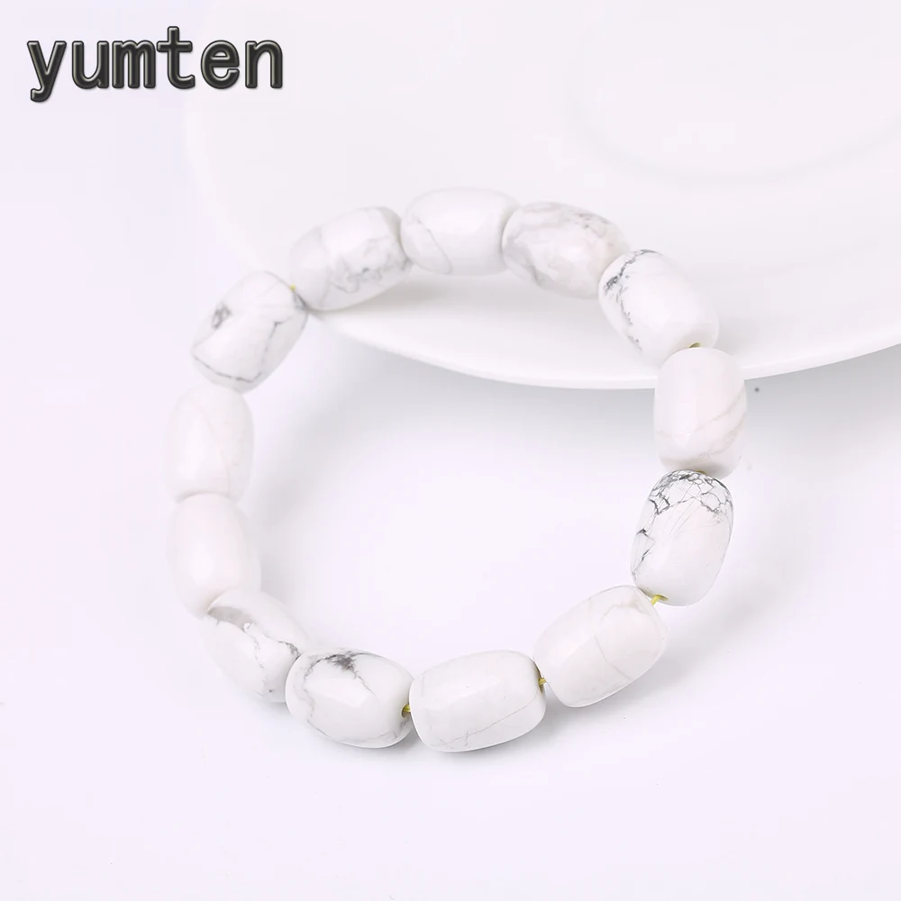 

Yumten Natural Magnesite Bracelet Crystal Bracelet Women 10mm Beads Crystal Yoga Romantic Men Casual Jewelery Costume