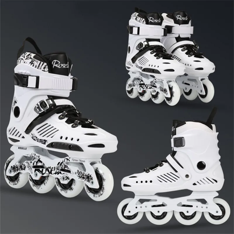 Rollerblade роликовые коньки для мужчин женщин Inline катание обувь Высокое качество раздвижные Фристайл Ролики 4 колёса Professional