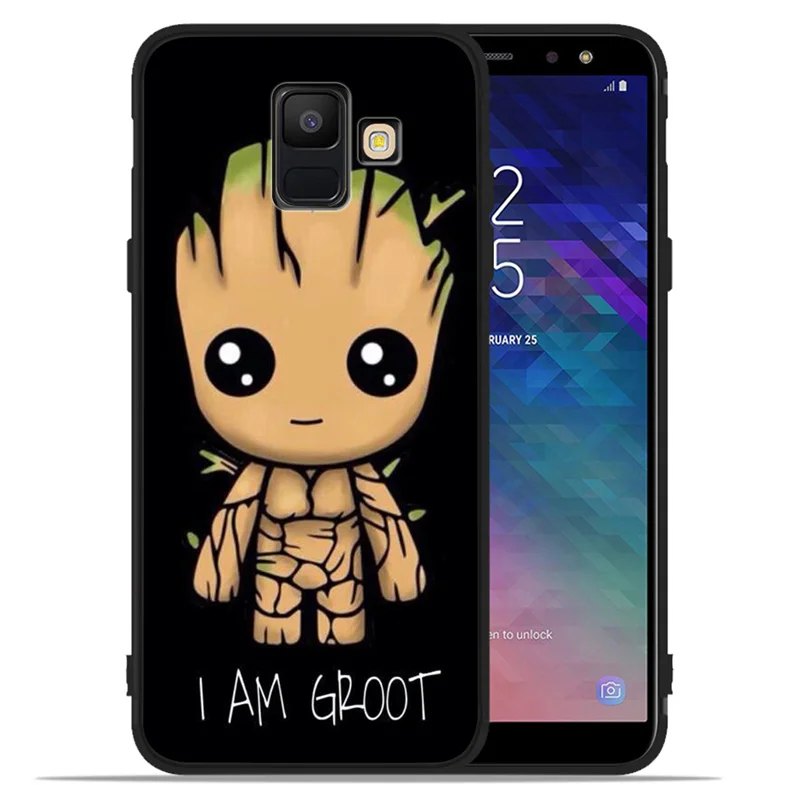 С подвесками в виде милых с принтами "Marvel", "Мстители", Groot для samsung Galaxy A9 A8 A7 A6 A5 A3 J3 J4 J5 J6 J8 плюс чехол для телефона чехол Coque Etui