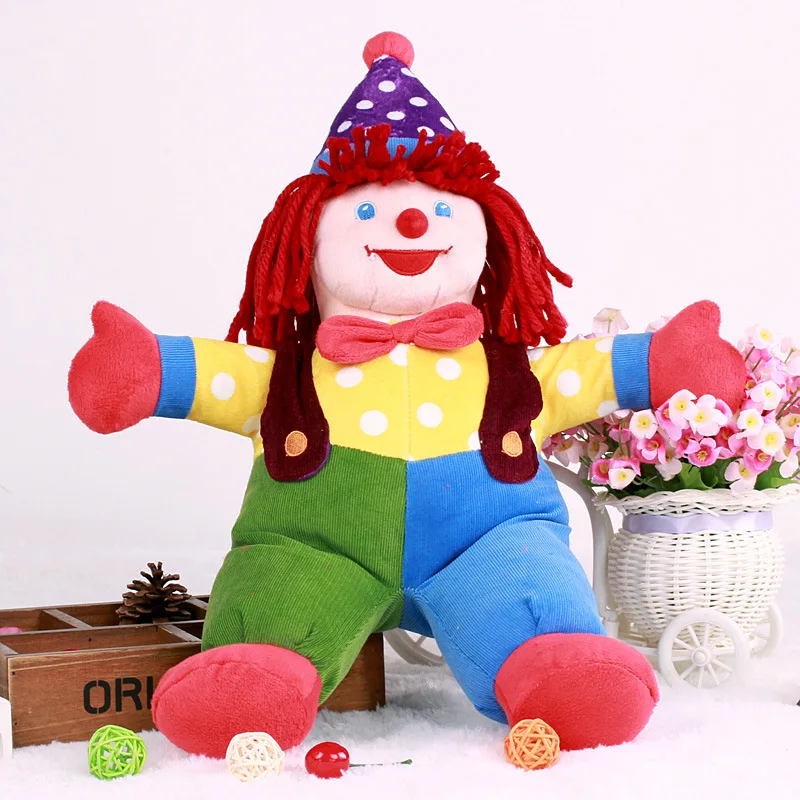 New The Joker Clown Plush Toys Cute Cartoon Favor Clown Soft Stuffed Dolls Baby Kids Sleeping Comfort Doll  Party Xmas Birthday Gift 50cm  (3)