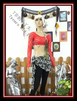 

Sexy Belly Dance Dancing Lace Blouse Choli Top Dancewear Costumes DO23-79