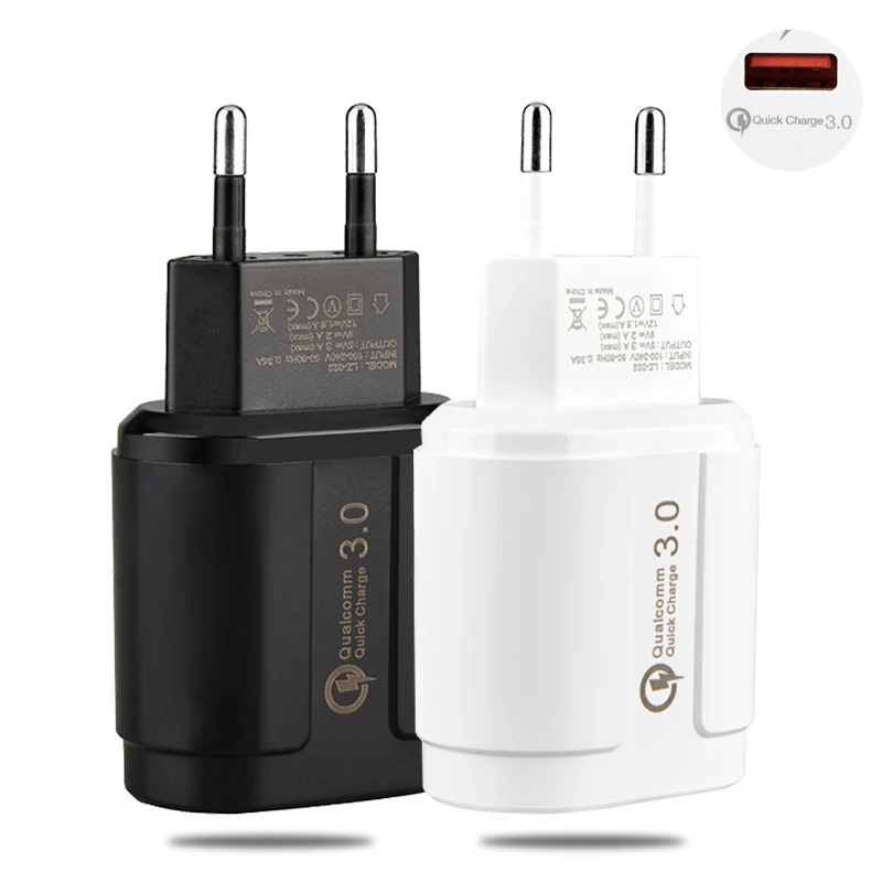 

Quick Charge 3.0 USB EU Charger Phone Tablet Multiple Chargers with Cables Micro Cable 1m Type-c Travel Power Adapter 5v 3a USB