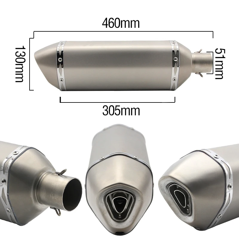 ZSDTRP изменение большой размер мотокросса выхлопная труба глушителя с дБ убийца для Akrapovic Z750 TMAX DUKE CB400 CBR