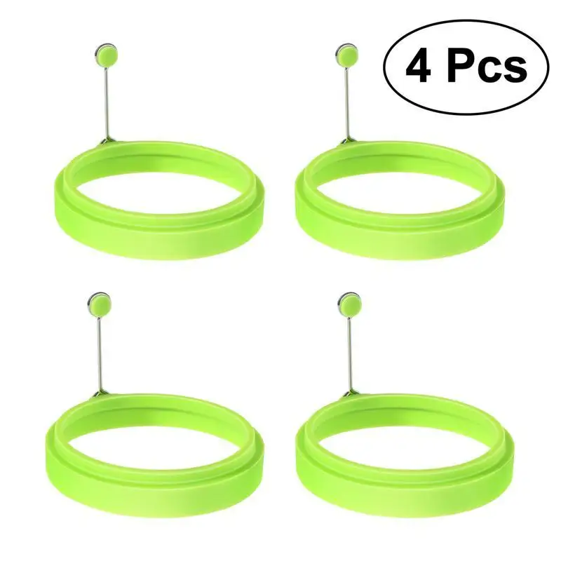 

4pcs Silicone Egg Pancake Rings Creative Shape Omelette Fried Egg Mold Frying Pancake Cooking Mould Egg Tool Kitchen Accessories