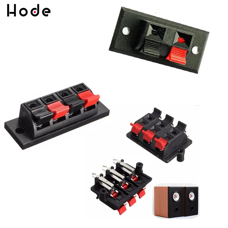 

Hot 2/4/6 Positions Connector Terminal Push in Jack Spring Load Audio Speaker Terminals Breadboard clip AC 50V 3A