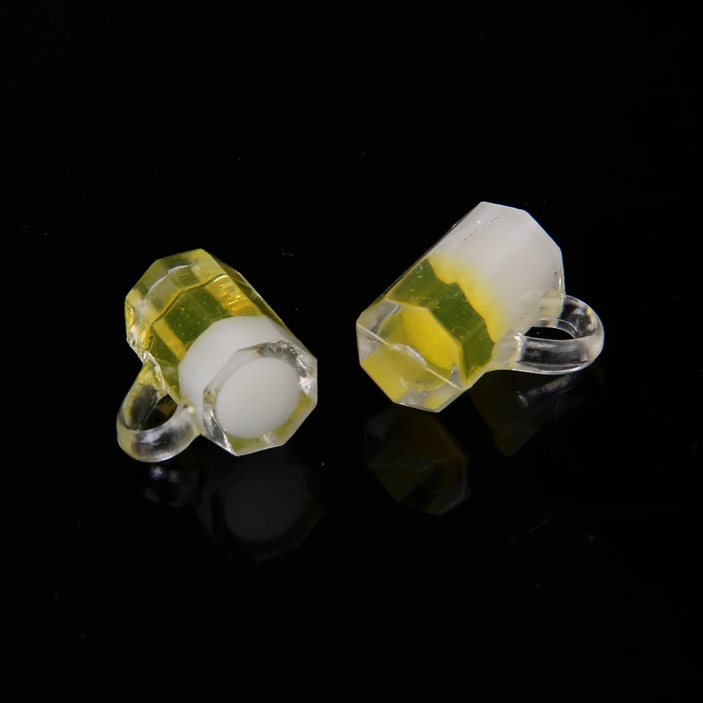 2pcs 1/12 Scale Dollhouse Miniature Beer Mug Mini House Furniture Dollhouse Accessories