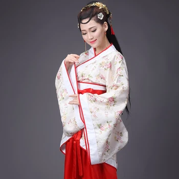 

2019 Classical Female Adult National Costume China Ancient Hanfu Ethnic Dance Clothes Long Sleeves Loose Princess Wear