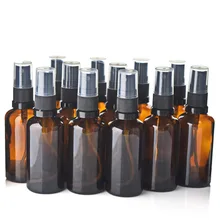 12 шт. 50 мл многоразовый Янтарный стеклянный пульверизатор бутылки контейнеры для пульверизаторов w/Fine Msit опрыскиватель для парфюма ароматерапия с основными типами масел
