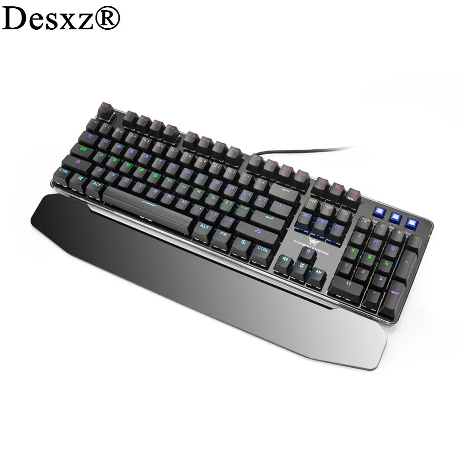 Buy Desxz T10 English Mechanical Keyboard 104 keys with Flash Memory Backlit