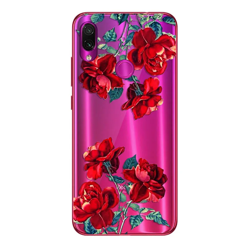 Geruide 6.3 For xiaomi redmi note 7 Case Cover, Printed Soft Silicon TPU Back Cover Case For xiaomi redmi note 7 pro Phone Cases