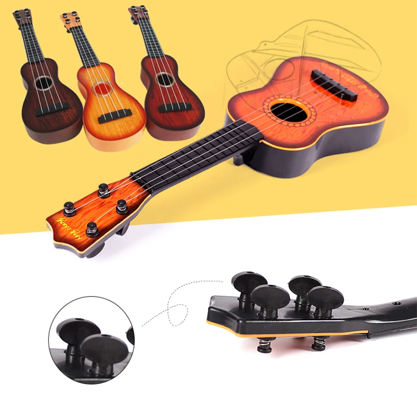 

Wisdom Development Musical Instruments New Year Gift Small Guitar Toy Ukulele 38*10cm Child Mini Color Random Learning