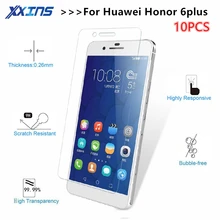 10 шт в партии закаленное стекло для Huawei Honor 6 Plus экран защитный чехол 9 H на кристаллах тонкий чистый прозрачный пластик