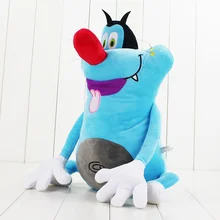 36cm Oggy and the Cockroaches French Cartoon Oggy Plush doll toy Fat Cat Oggy stuffed soft animal doll toy Hot gift for children