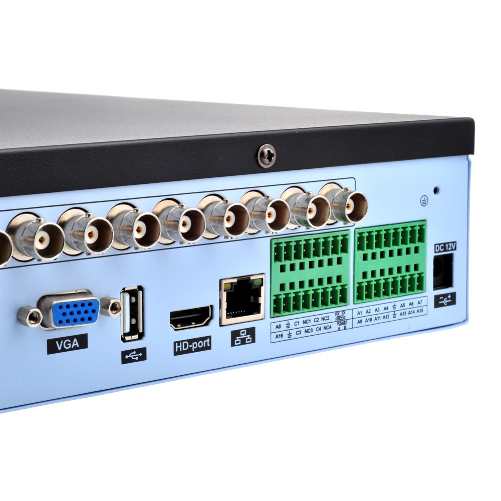  GADINAN 32CH AHDM 720P DVR híbrida/HVR/NVR 3 en 1 de Audio de dos vías 16CH soporte de Audio 2 HDD 