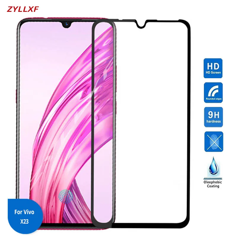 

For Vivo X23 Full cover Tempered Glass Screen Protector Film 6.41 inch 9H 2.5D Explosion proof Safety Film On X 23 V1809A V1809T