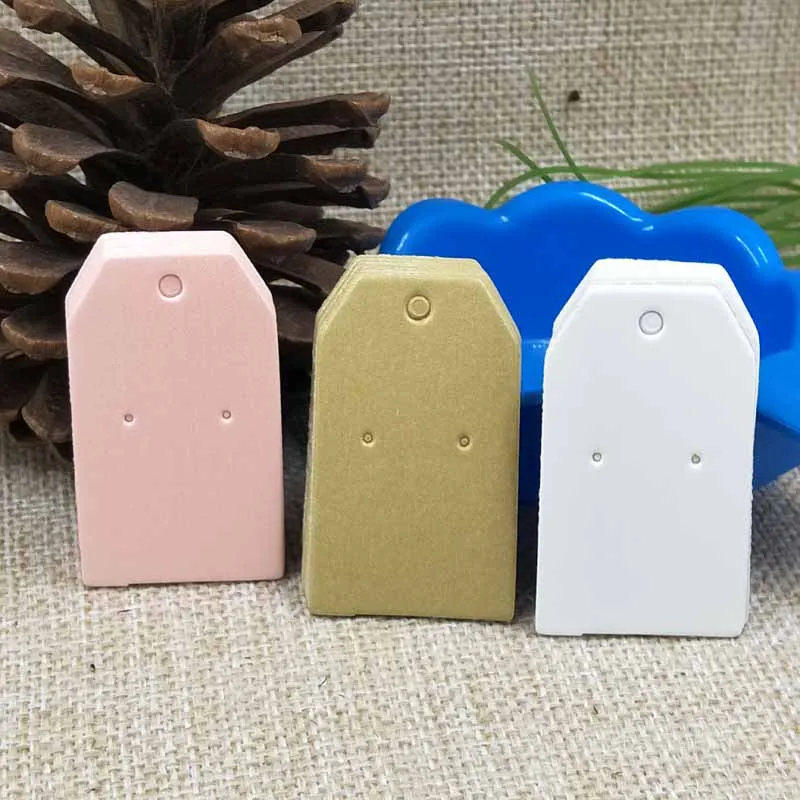 

5*3cm pink/white/orange/green color earring display hanging card 100pcs +100plastic bag
