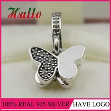 Красивые бабочки Висячие Бусины Подходят 925 стерлингового серебра оригинальные браслеты breloques plata de ley 925