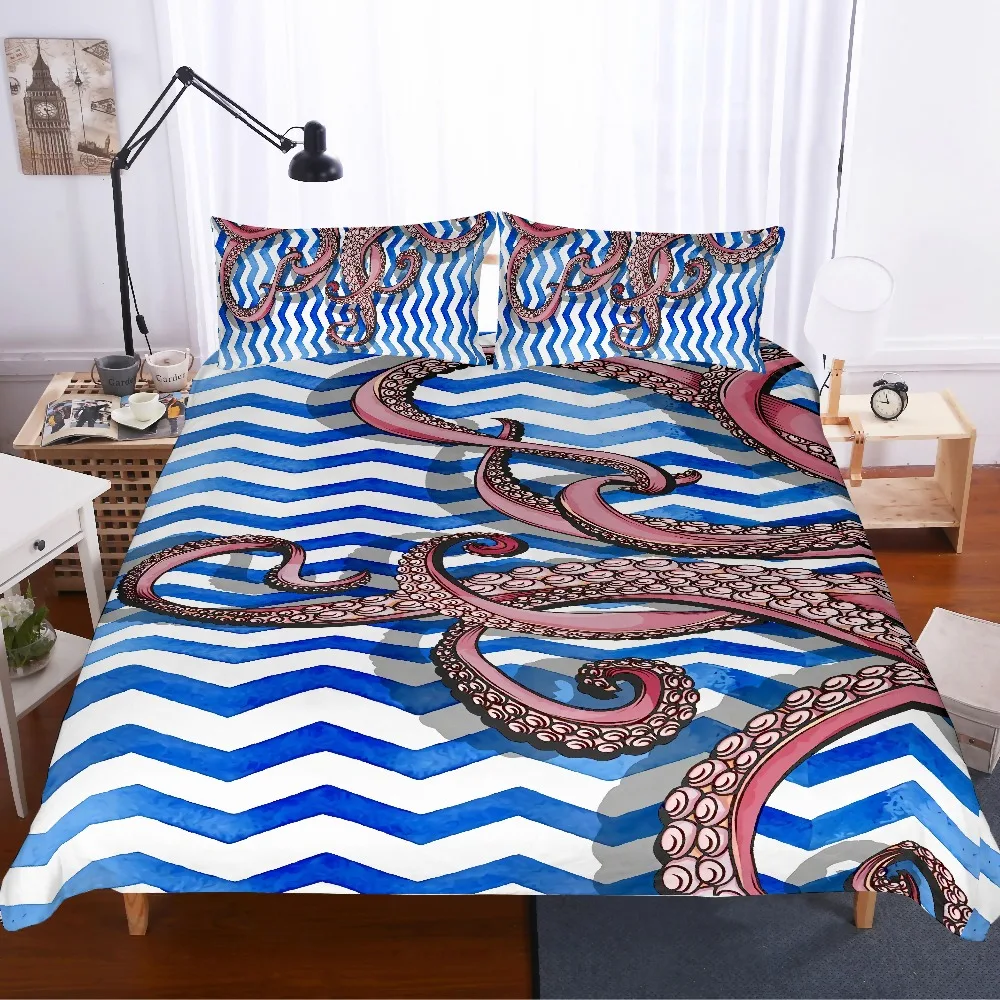 11 kinds octopus Marine life Bedding set,kids gift, Duvet cover set