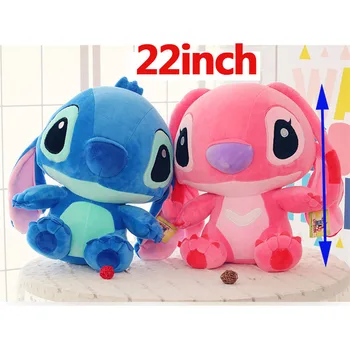 

22" inch Height Giant Large toys Lilo Stitch Stuffed stich Animal Doll Plush Baby Soft Toys Pillow for girl boy Birthday gift