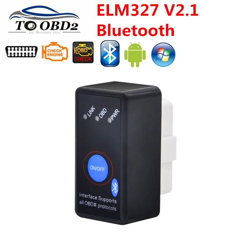 Factory Price ELM327 Switch Interface ELM 327 OBD2 V2.1 Version Support 7 OBDII Protocols Bluetooth Power | Автомобили и